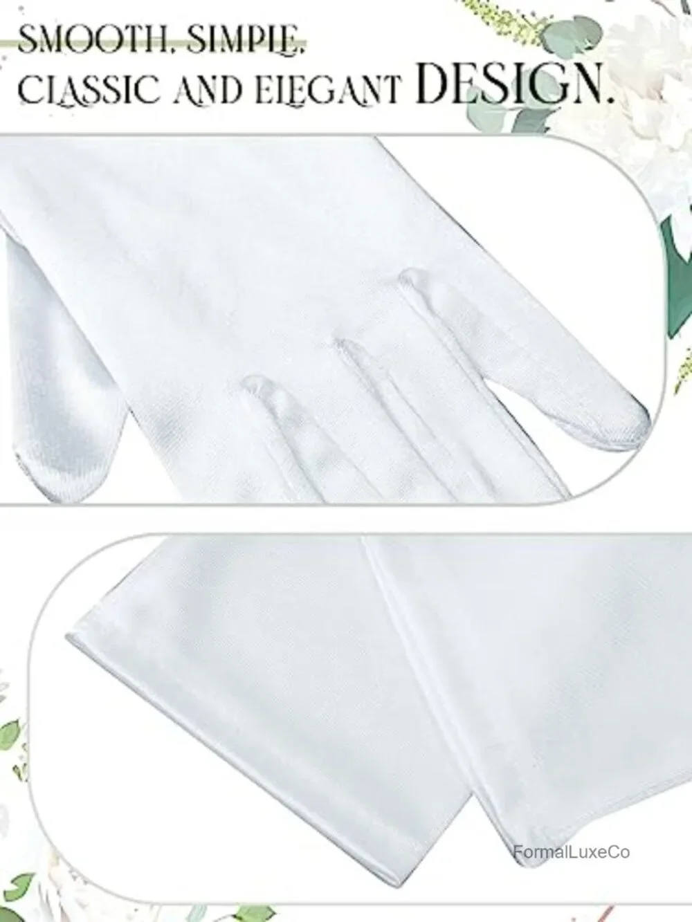 4 Pairs Women Short Satin Gloves Wedding Party Wrist Length Gown Opera